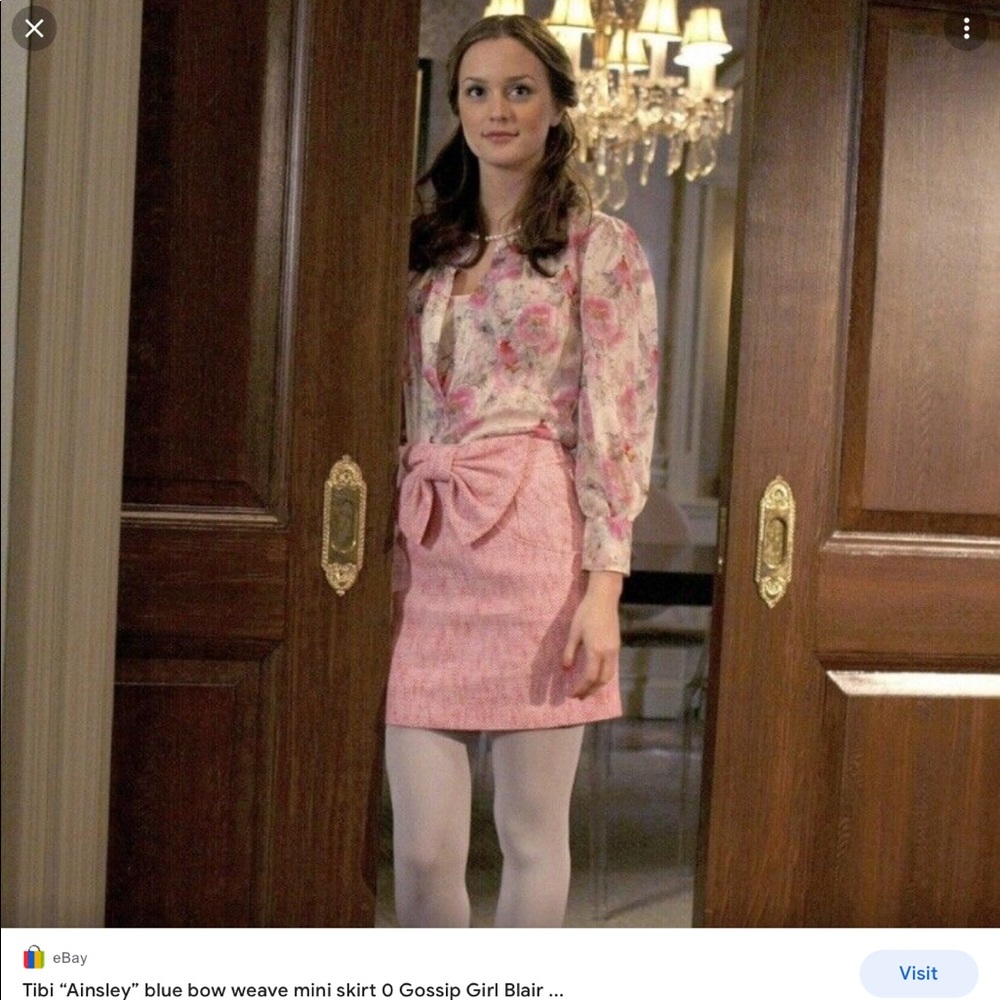 Tibi pink bow skirt aso Blair gossip girl
